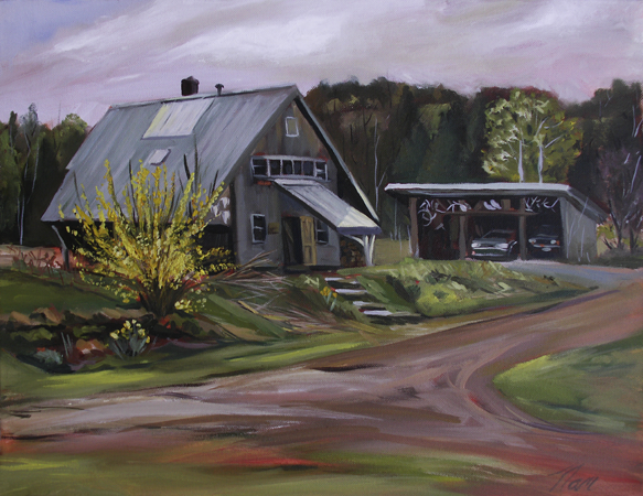 Humpal’s Barn in Cornish, NH, Oil on Canvas, 20 x 16 (sold)