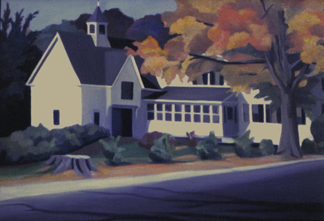 Farmhouse in Autumn, Oil on Canvas, 26 x 18 (sold)