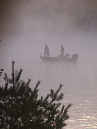 Fisherman in Winter Fog, Southwick, Massachusetts