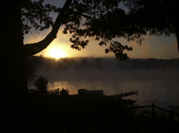 Morning Mist on Congamond Lake, Southwick, Massachusetts