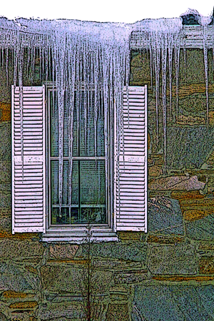 Ice by the Window, Vermont