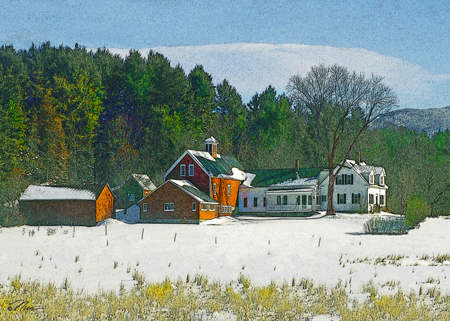 Snow on the Farm, New Hampshire