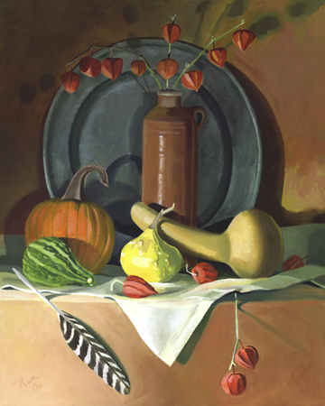 Autumn Still Life, Oil on Canvas, 13 x 16